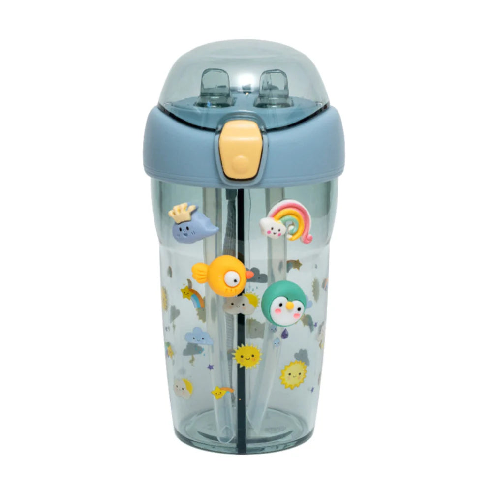 Petit Monkey Drinkfles Sparkling Sky - Blauw