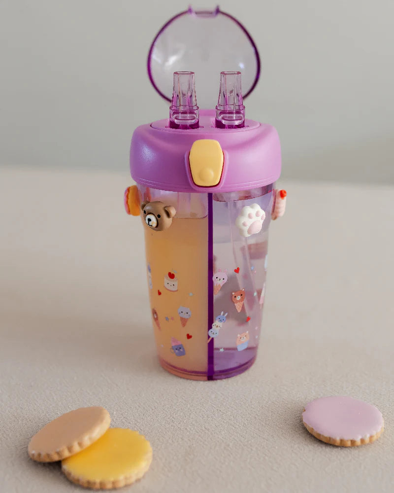 Petit Monkey Drinkfles Sparkling Sweets - Lila