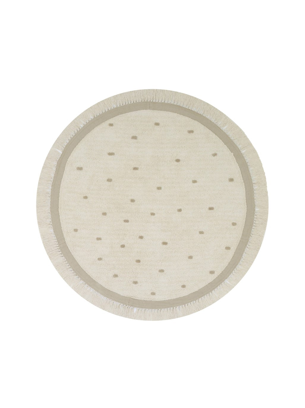 Tapis Petit Teppich Puck Dots - Ø130cm - Beige