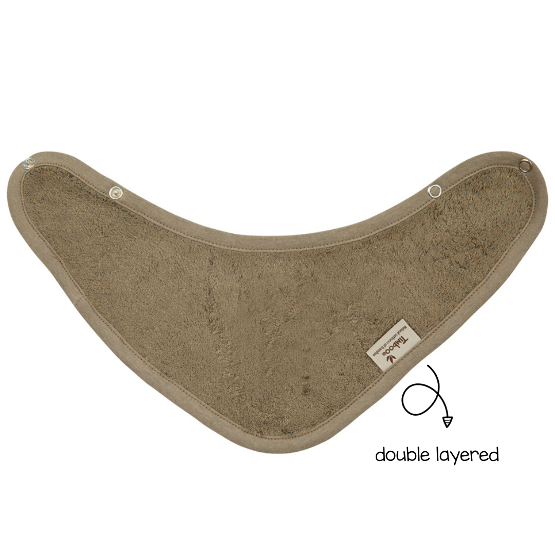 Timboo Bandana-Lätzchen 36x20cm – Extra weich – Dschungelgrün