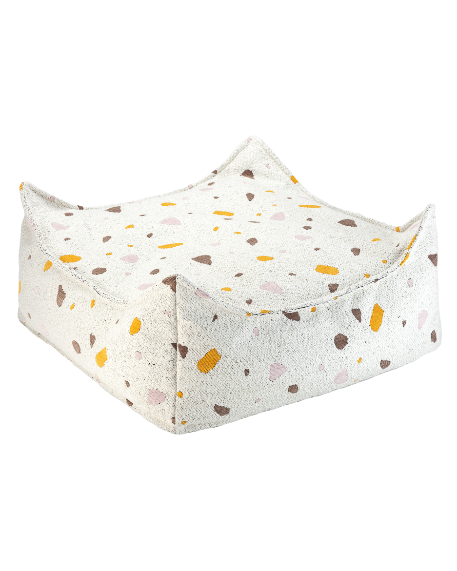 Wigiwama Teddy Square Ottoman / Poef - 80x70x50cm - Terrazzo Marble