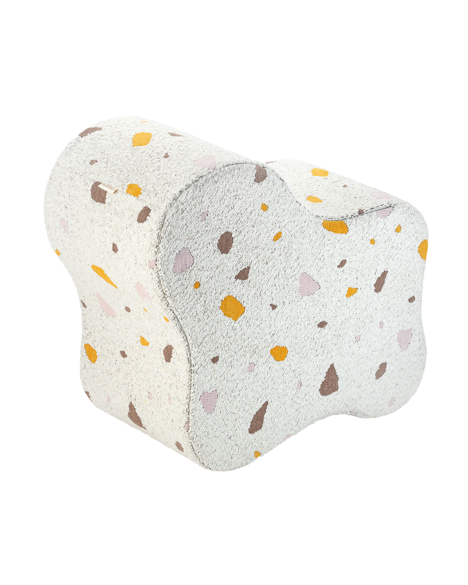 Wigiwama Teddy Cloud Pouffe / Poef - Ø40x25cm - Terrazzo Marble