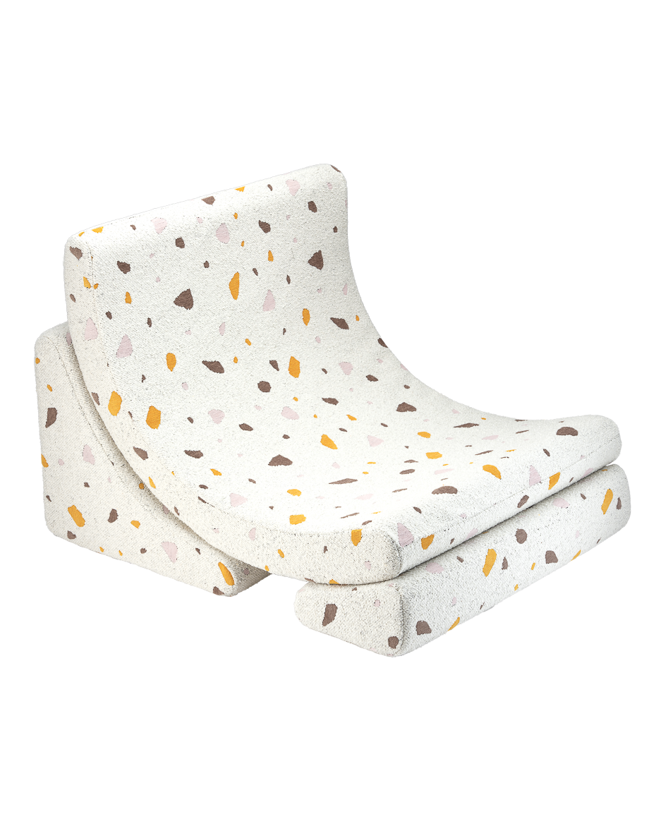 Wigiwama Teddy Moon Chair / Fauteuil - 80x65x55cm - Terrazzo Marble