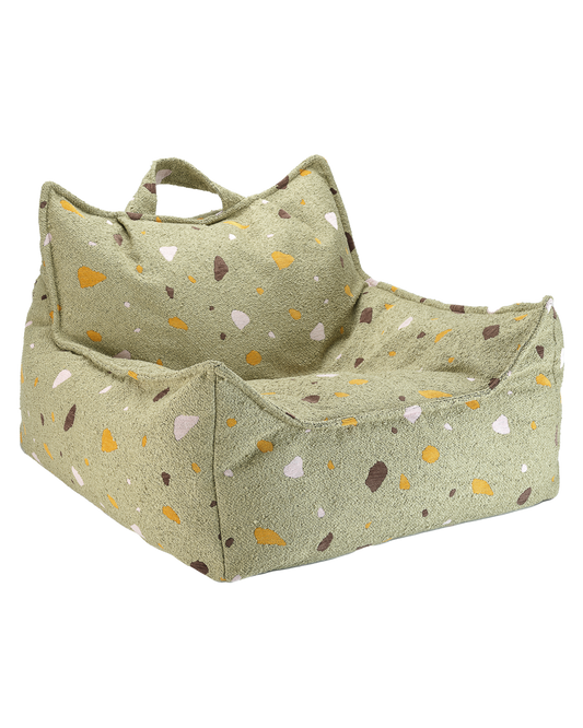 Wigiwama Teddy Beanbag Chair / Zitzak - 80x70x50cm - Terrazzo Moss