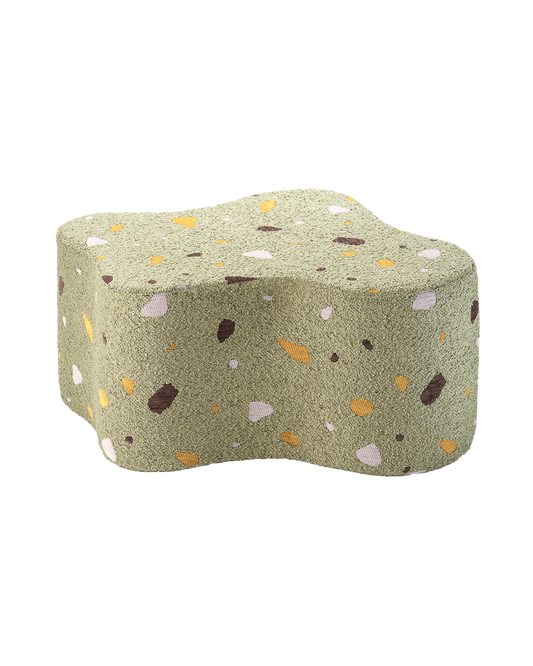 Wigiwama Teddy Cloud Pouffe / Poef - Ø40x25cm - Terrazzo Moss