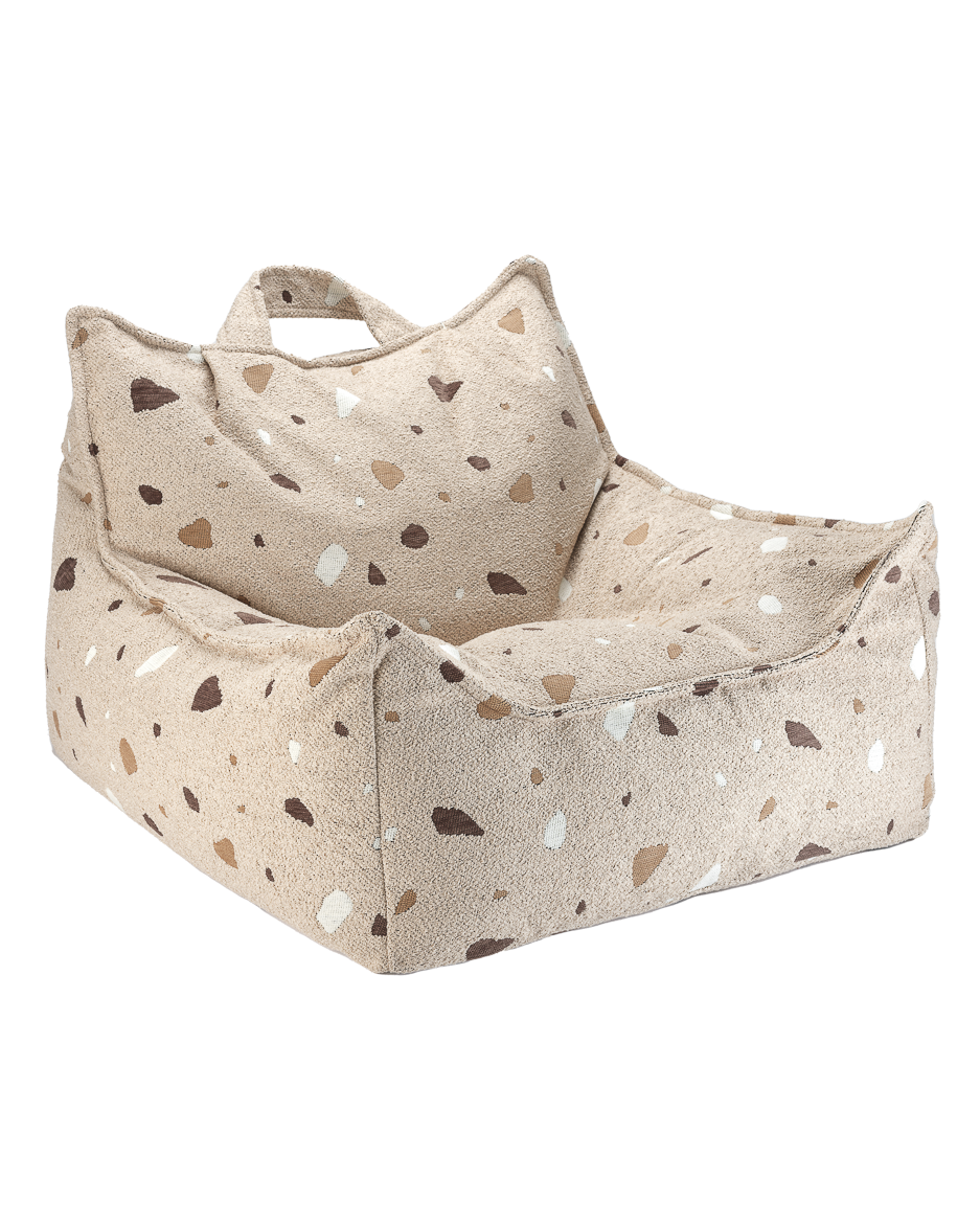 Wigiwama Teddy Beanbag Chair / Zitzak - 80x70x50cm - Terrazzo Sand