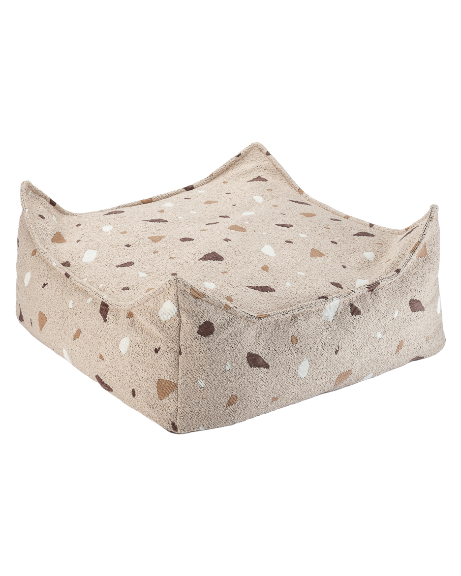 Wigiwama Teddy Square Ottoman / Poef - 80x70x50cm - Terrazzo Sand