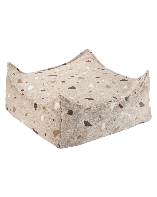 Wigiwama Teddy Square Ottoman / Poef - 80x70x50cm - Terrazzo Sand