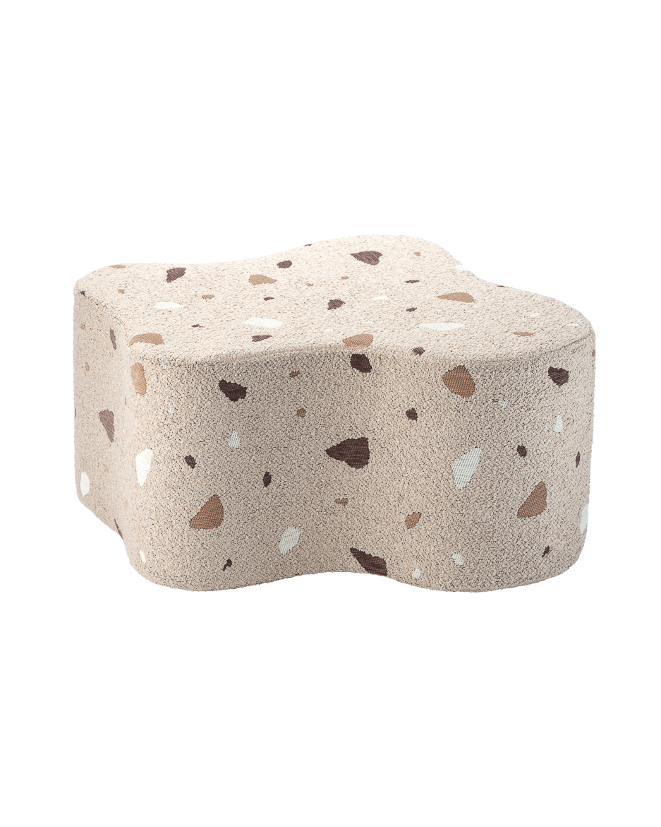 Wigiwama Teddy Cloud Pouffe / Poef - Ø40x25cm - Terrazzo Sand