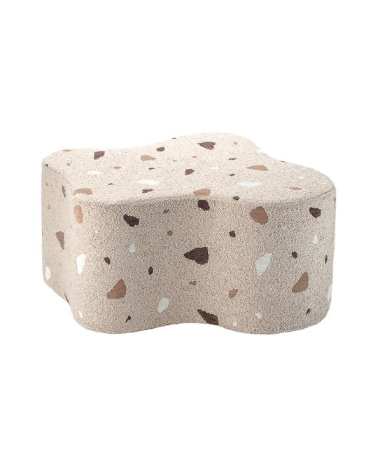 Wigiwama Teddy Cloud Pouffe / Poef - Ø40x25cm - Terrazzo Sand