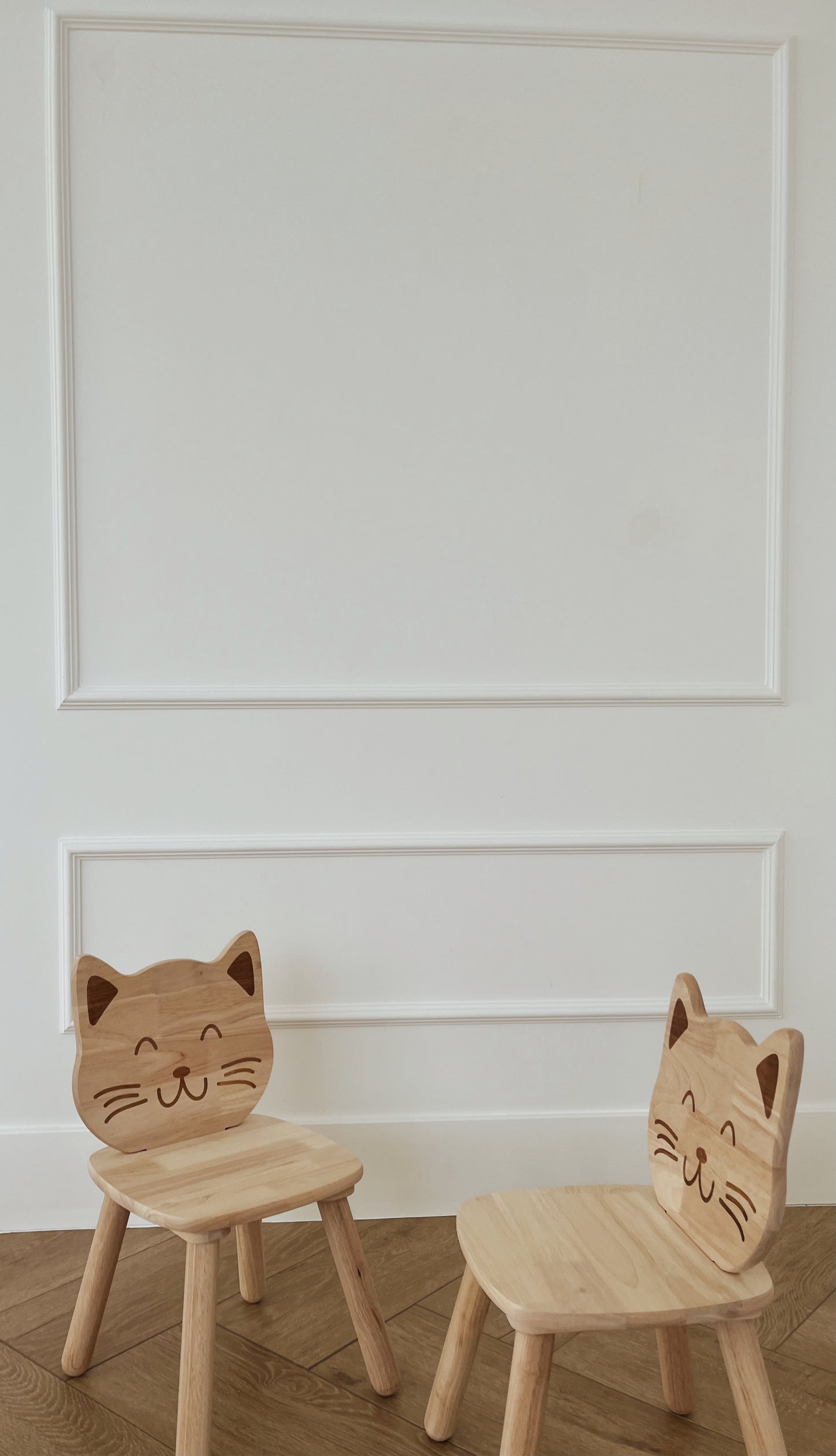 Atmosphera Kids Pia kinderstoel met kattensnoet - 30x28x50cm - Naturel