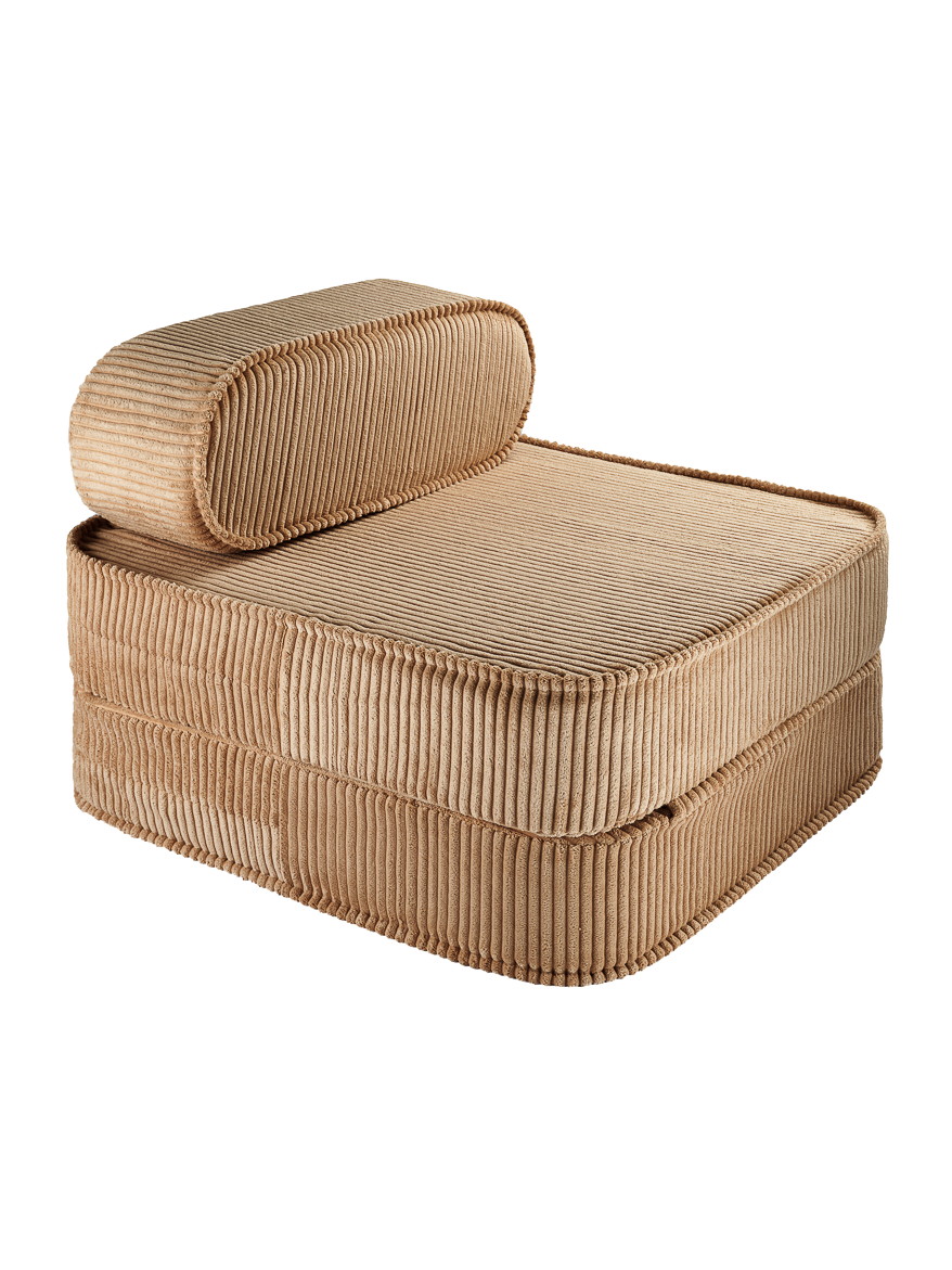 Wigiwama Corduroy Flip Chair / Slaapfauteuil - 65x60x25cm - Toffee