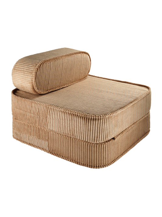 Wigiwama Corduroy Flip Chair / Fauteuil de couchage - 65x60x25cm - Caramel