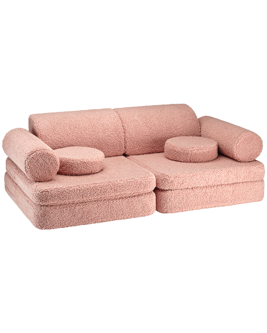 Wigiwama Teddy Settee - 136x78x46cm - Guava Pink