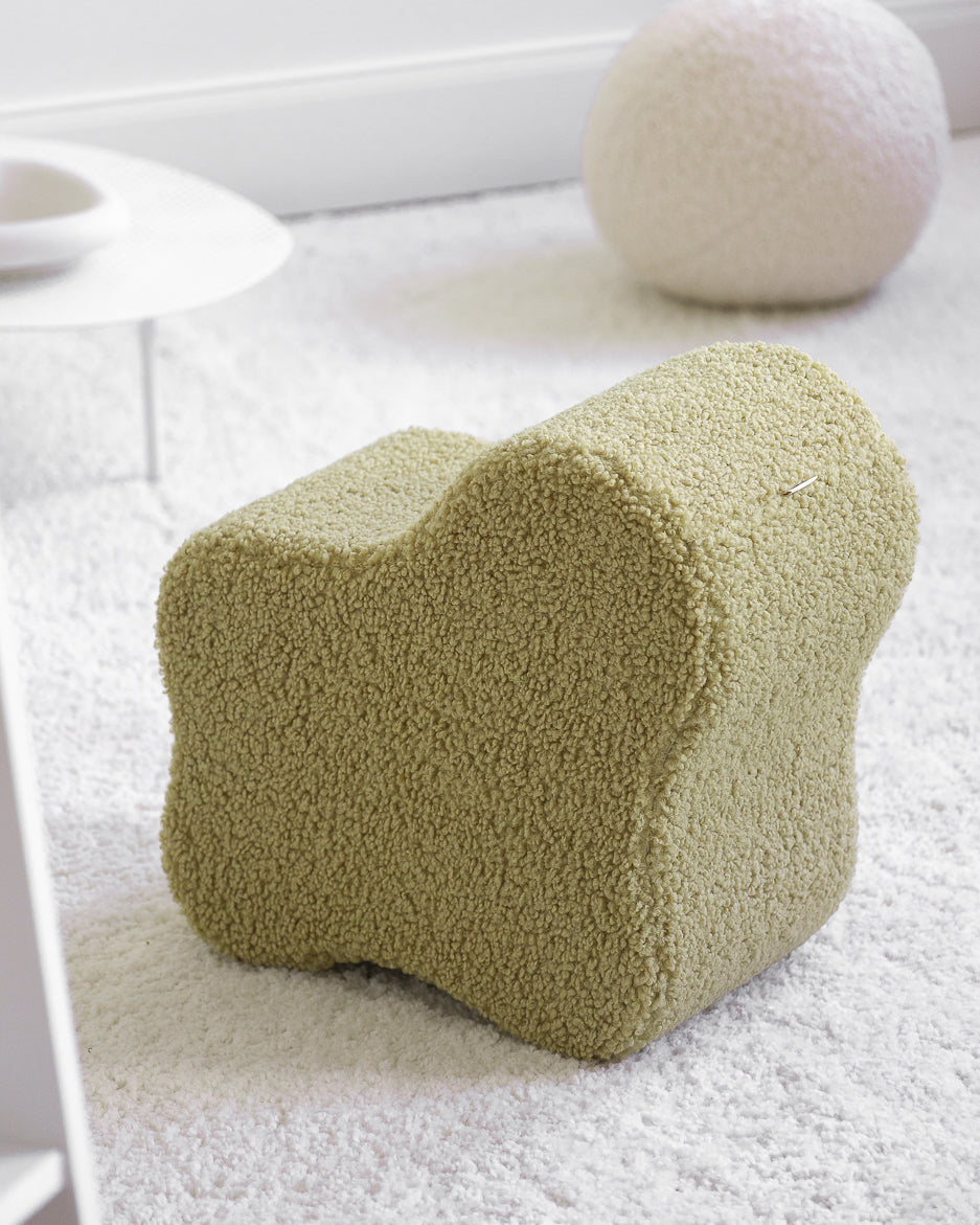 Wigiwama Teddy Cloud Pouffe / Poef - Ø40x25cm - Matcha