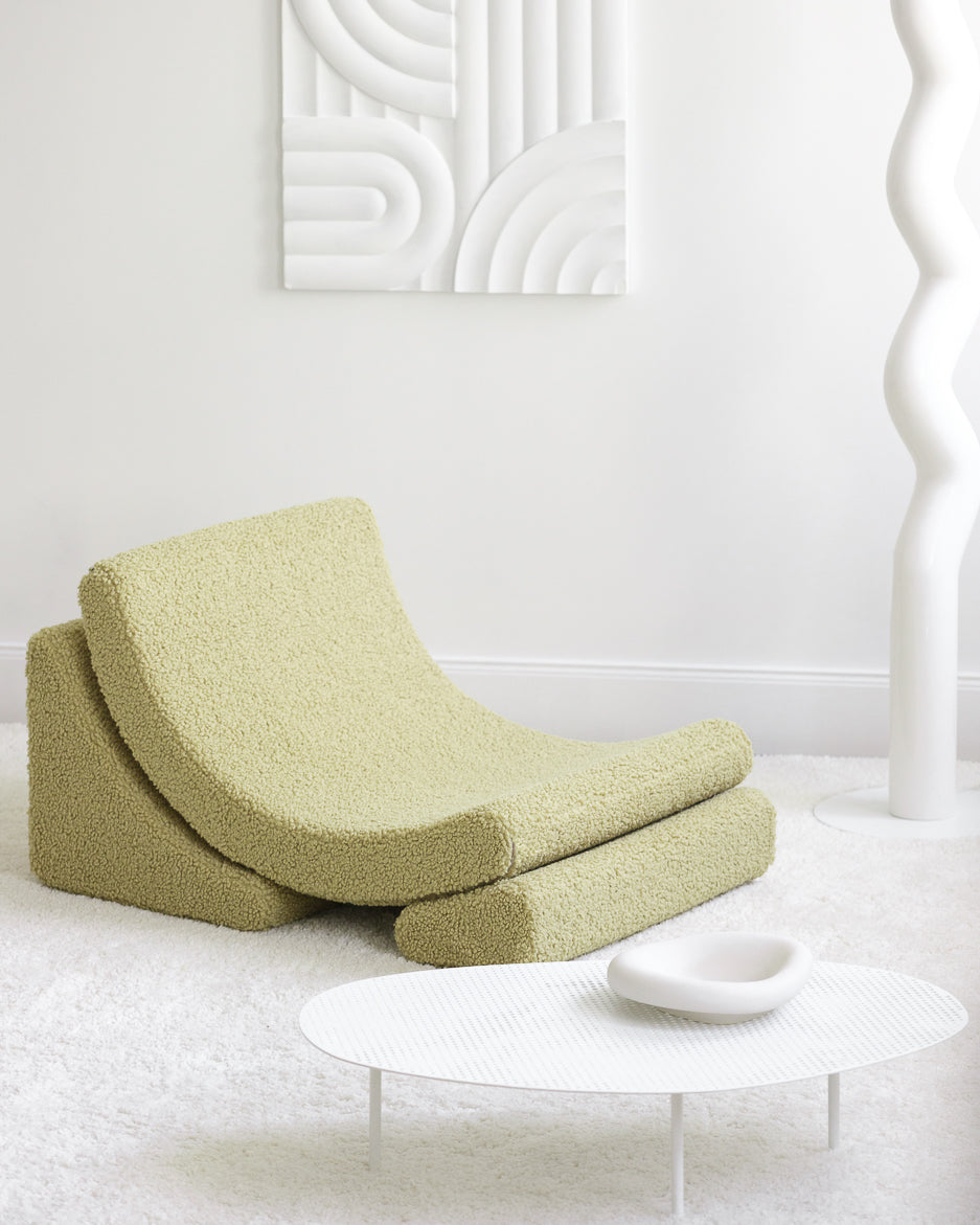 Wigiwama Teddy Moon Chair / Fauteuil - 80x65x55cm - Matcha