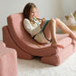 Wigiwama Teddy Moon Chair / Fauteuil - 80x65x55cm - Guava Pink