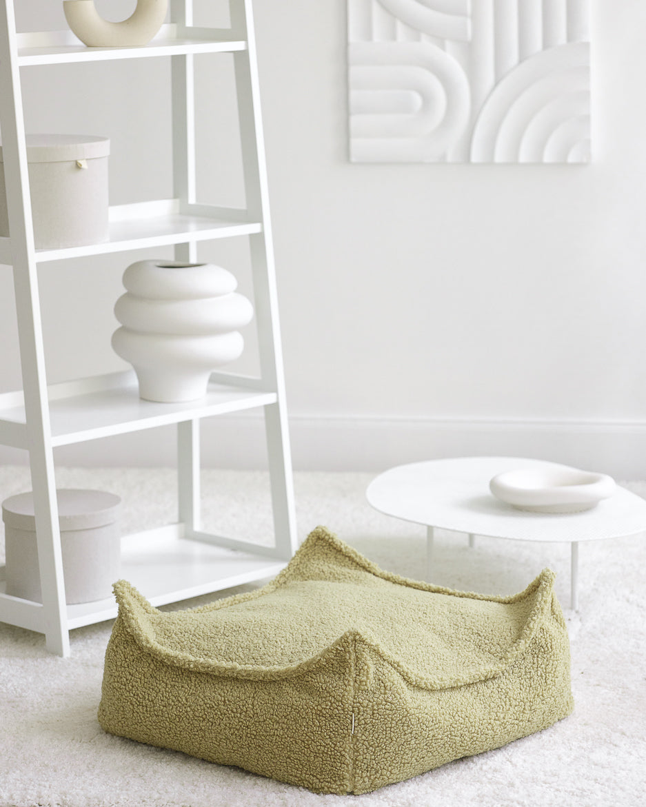 Wigiwama Teddy Square Ottoman / Poef - 80x70x50cm - Matcha