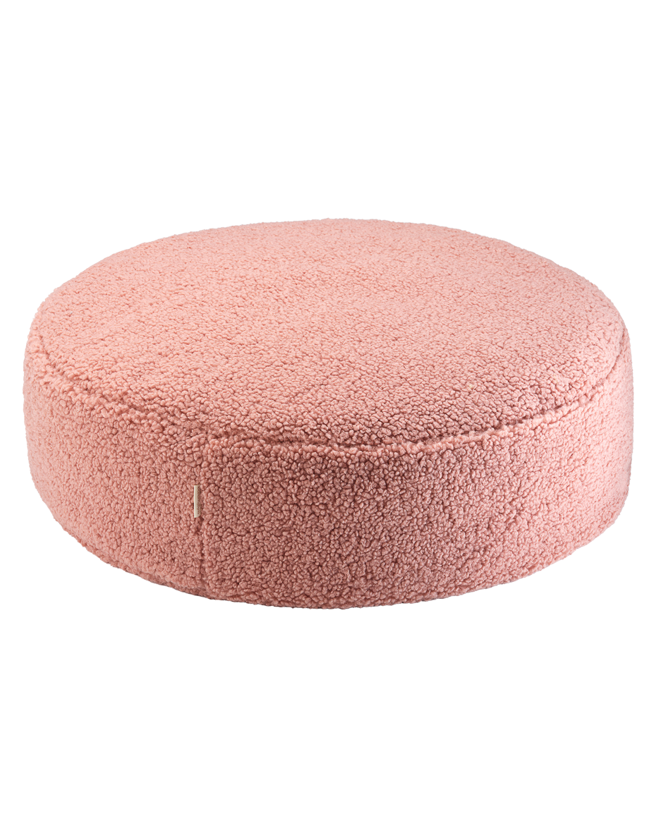 Wigiwama Teddy Ottoman / Poef - Ø65x20cm - Guava Pink