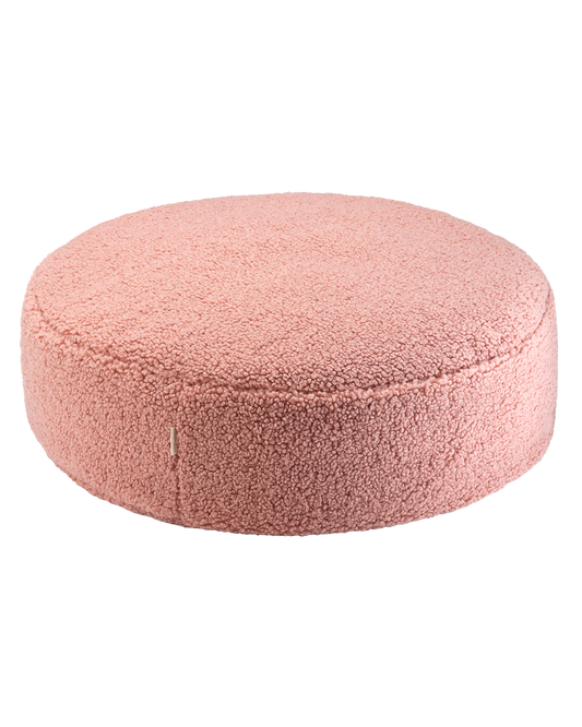 Wigiwama Teddy Ottoman / Poef - Ø65x20cm - Guava Pink