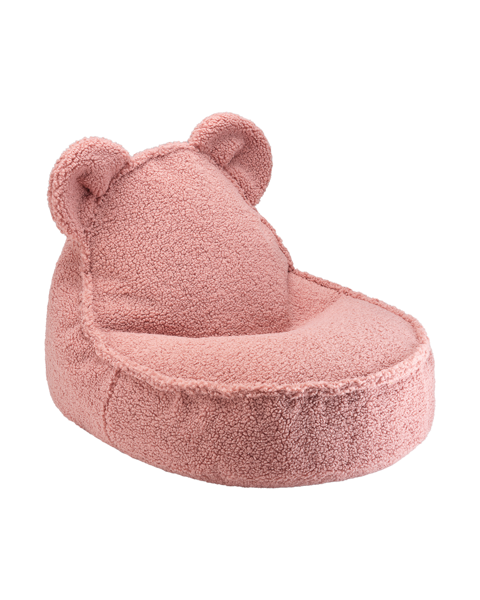 Wigiwama Teddy Bear Beanbag Chair / Zitzak - 70x60x42cm - Guava Pink