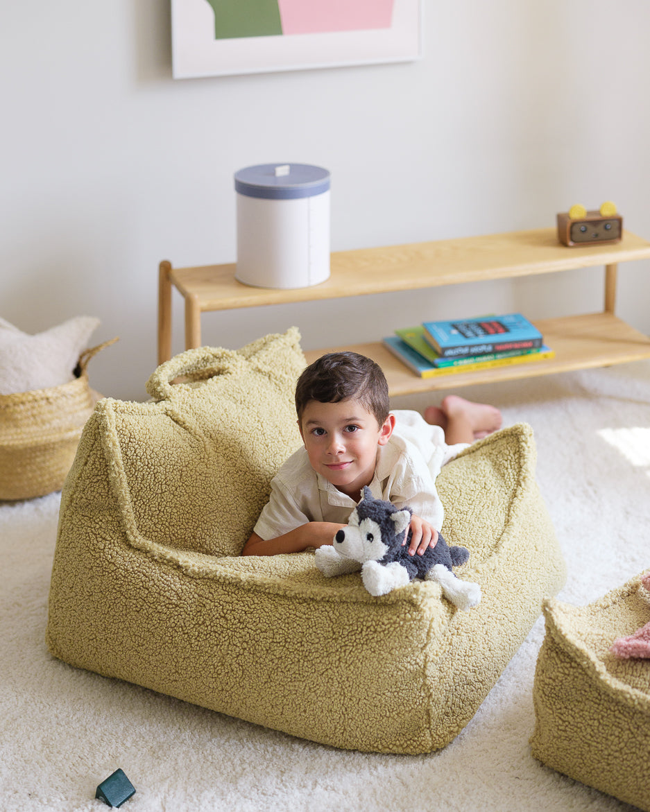 Wigiwama Teddy Pouf / Pouf - 80x70x50cm - Biscuit