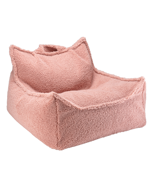 Wigiwama Teddy Beanbag Chair / Zitzak - 80x70x50cm - Guava Pink