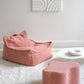 Wigiwama Teddy Cloud Pouffe / Poef - Ø40x25cm - Guava Pink