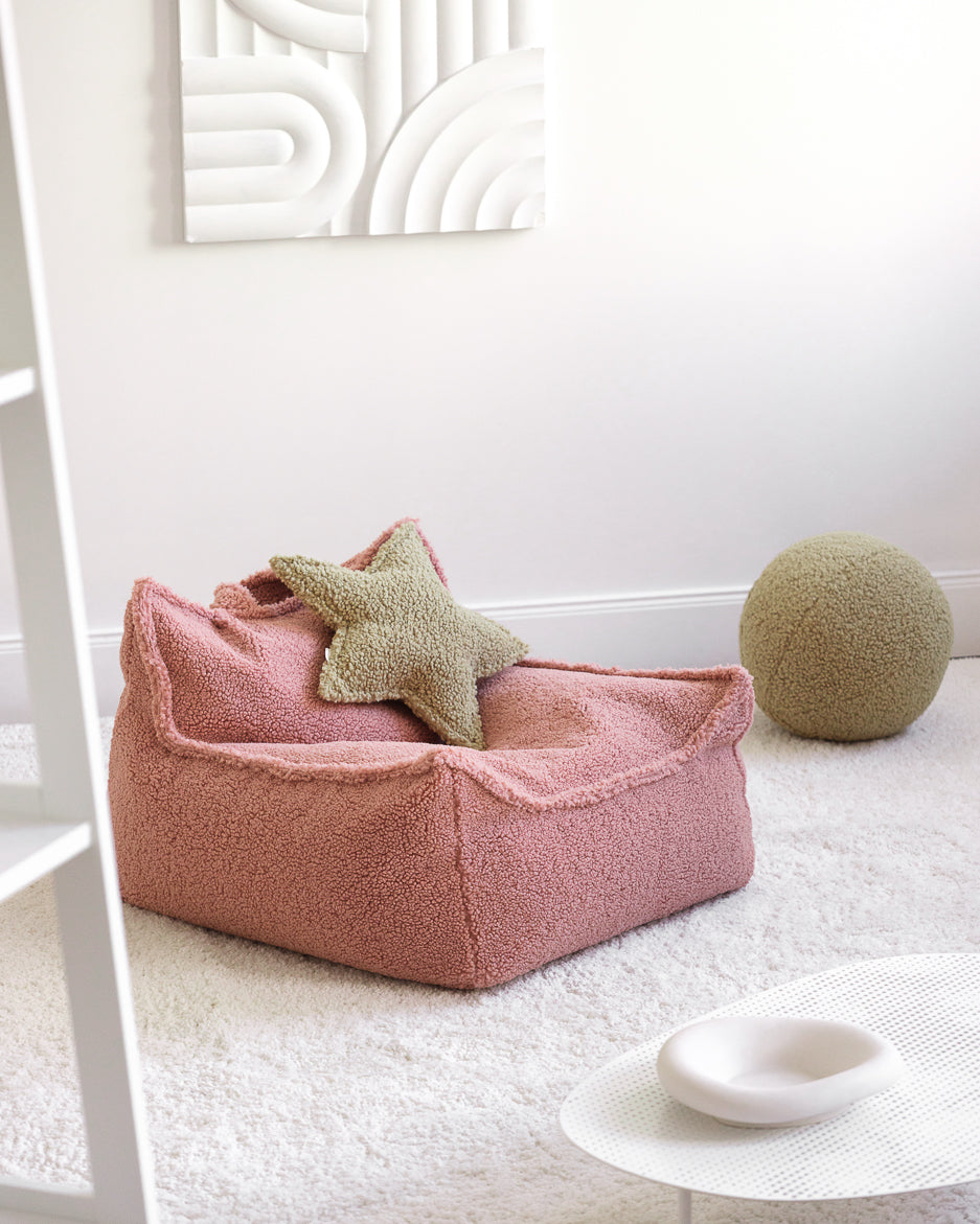 Wigiwama Teddy Pouf / Pouf - 80x70x50cm - Biscuit