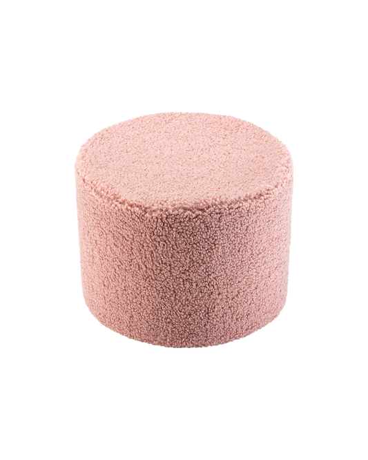 Wigiwama Teddy Pouffe / Poef - Ø40x25cm - Guava Pink