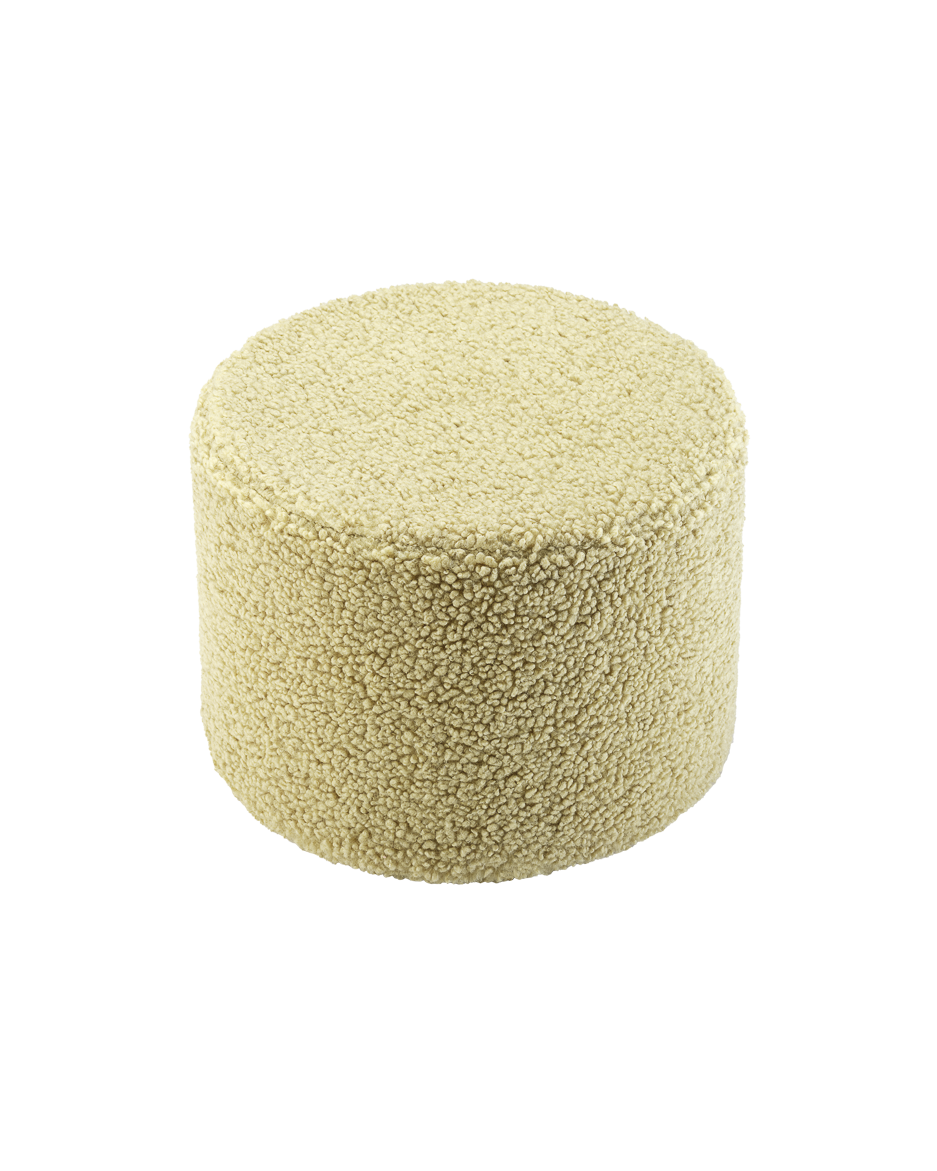 Wigiwama Teddy Pouffe / Poef - Ø40x25cm - Matcha