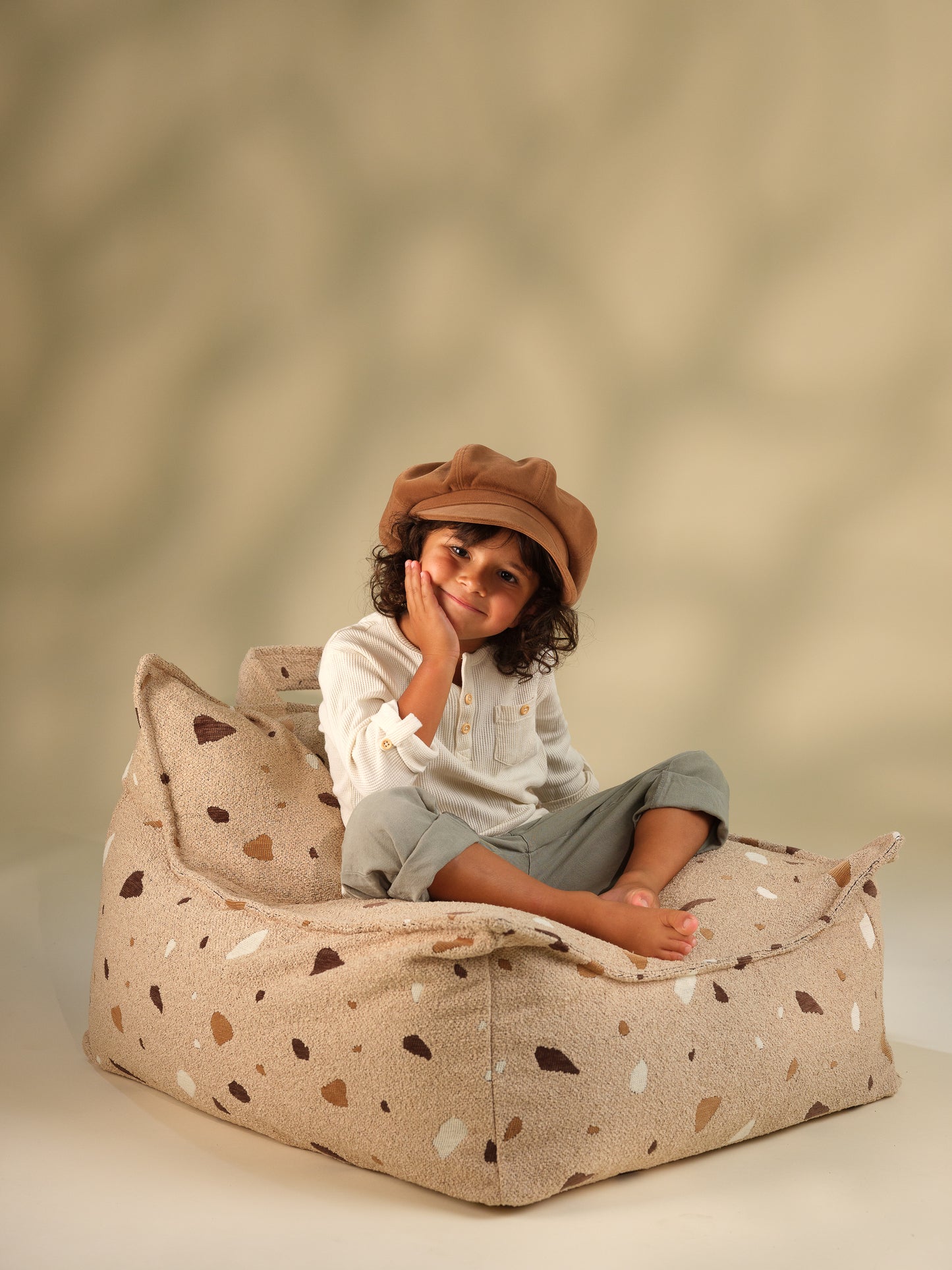 Wigiwama Teddy Beanbag Chair / Zitzak - 80x70x50cm - Terrazzo Sand