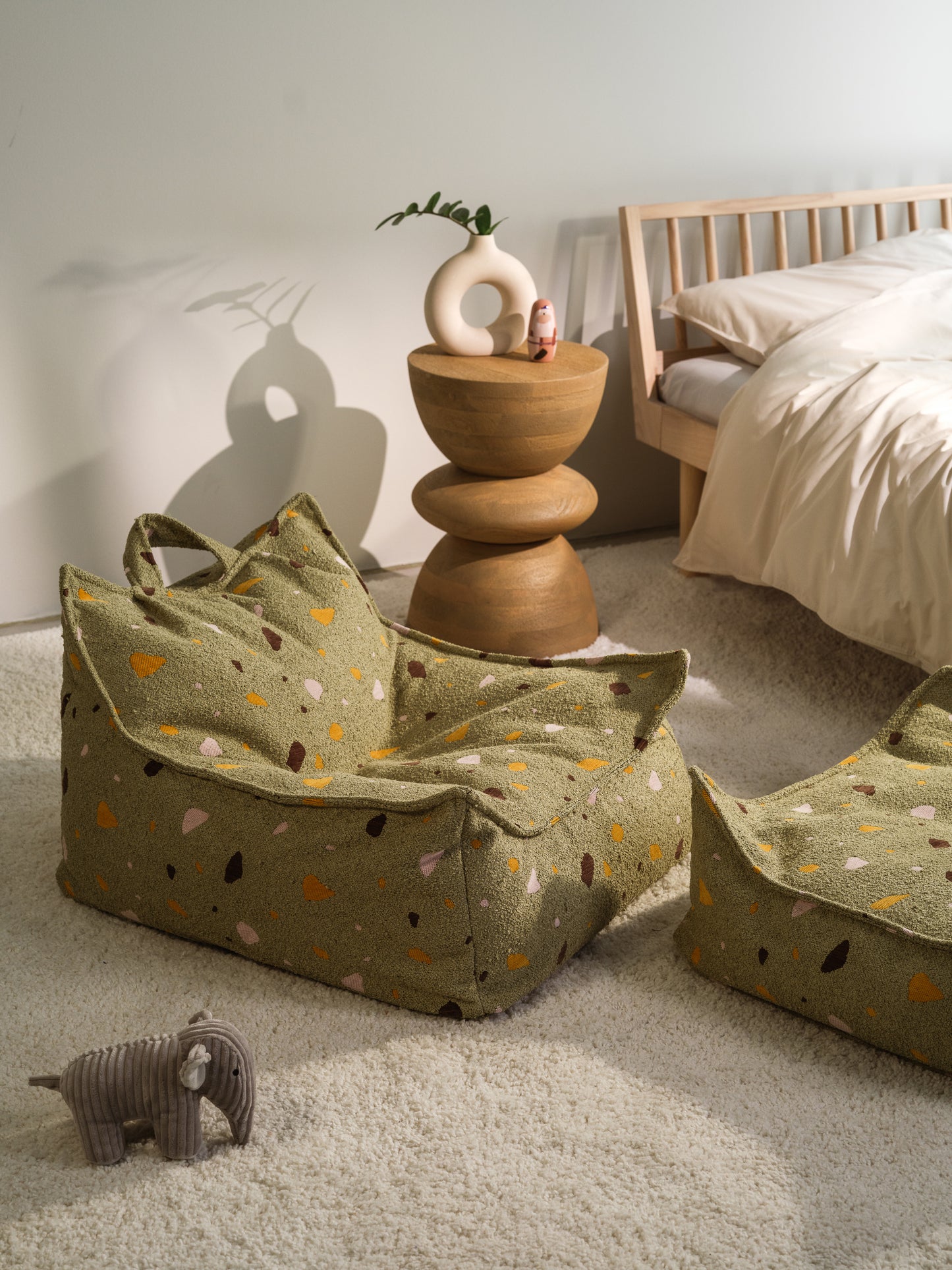 Wigiwama Teddy Pouf / Pouf - 80x70x50cm - Biscuit