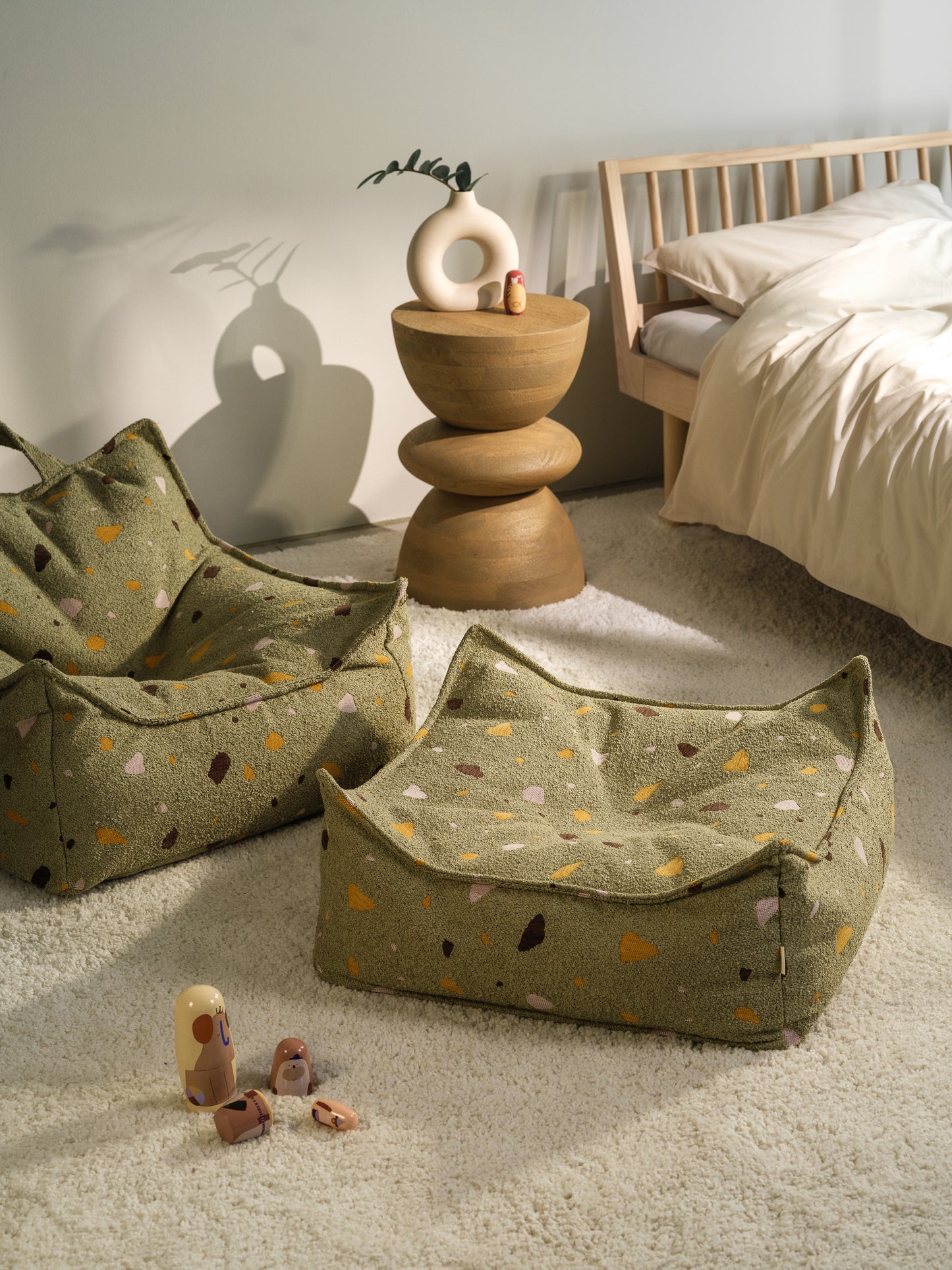 Wigiwama Teddy Carré Ottoman / Pouf - 80x70x50cm - Biscuit