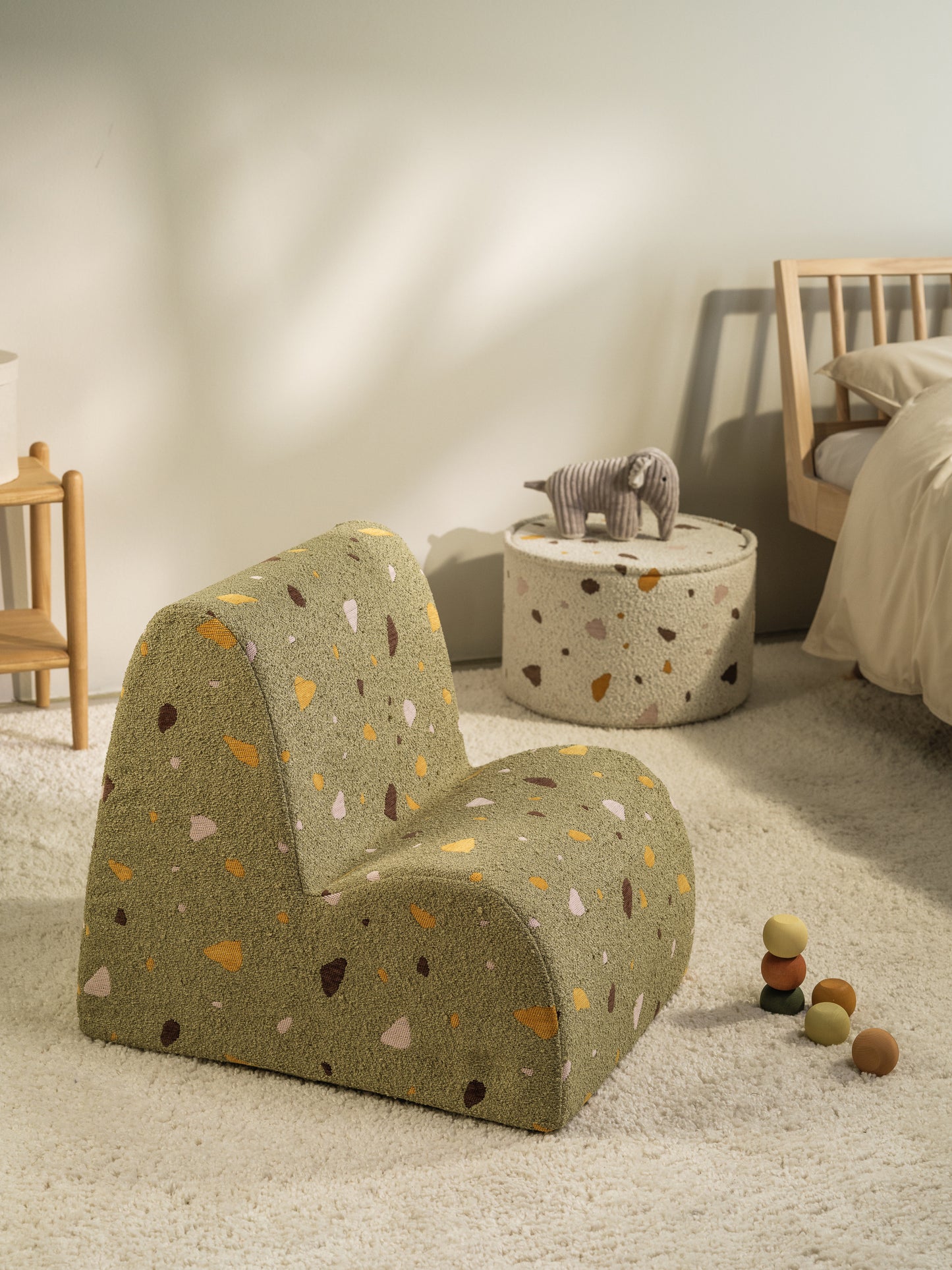 Wigiwama Teddy Cloud Chair / Fauteuil - 60x50x50cm - Terrazzo Moss