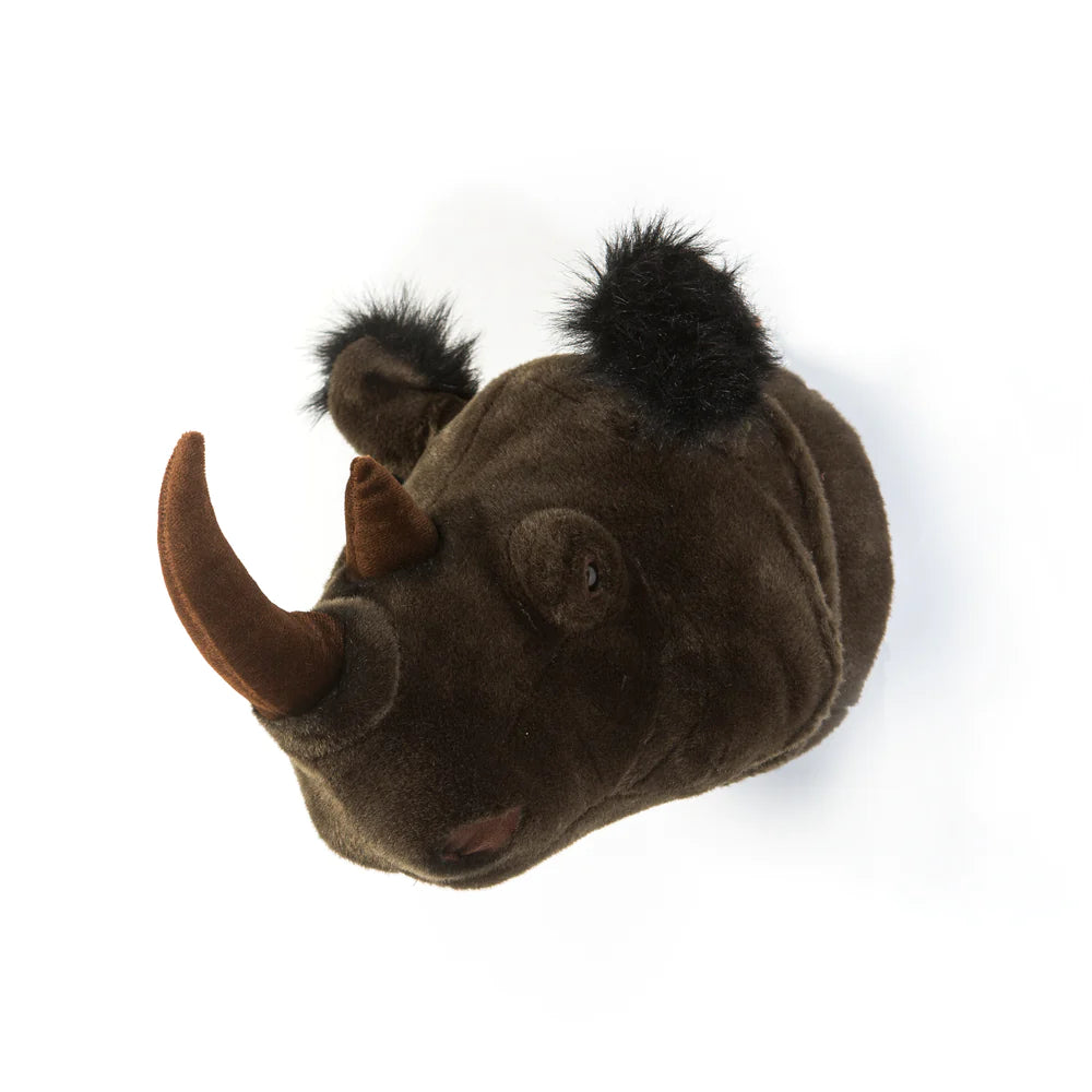 Wild &amp; Soft Michael animal head plush wall decoration - Rhino