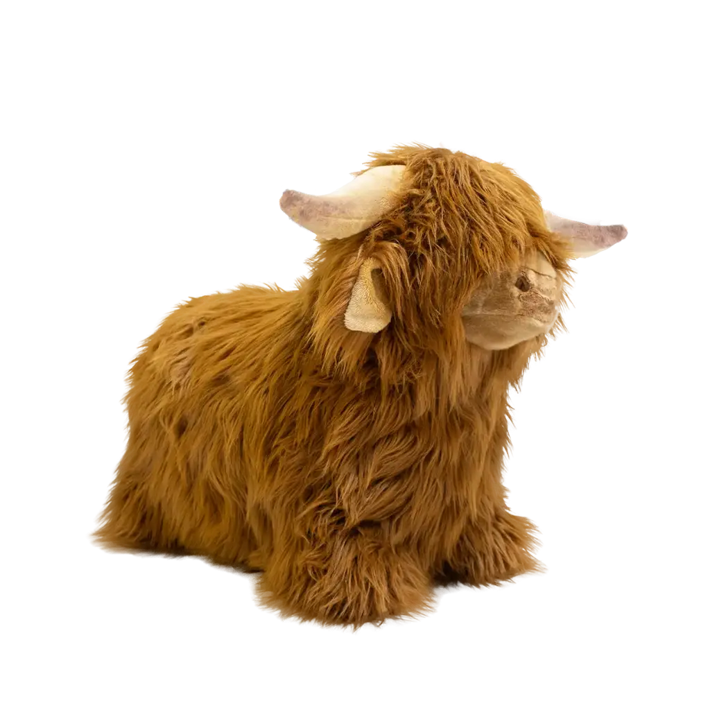 Wild & Soft Soft Bouncy Hoogland Koe - 67xH47cm - Bruin