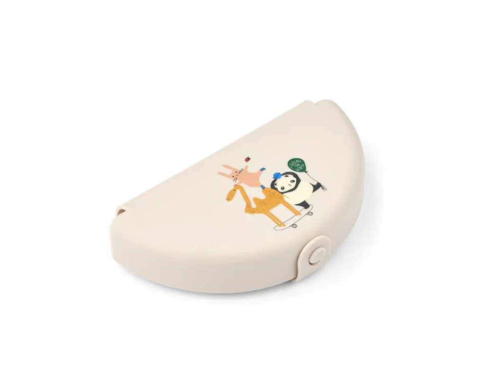 Liewood Eugene Vouwbare Snackbox - 10x17x4cm - Around the World/Sandy