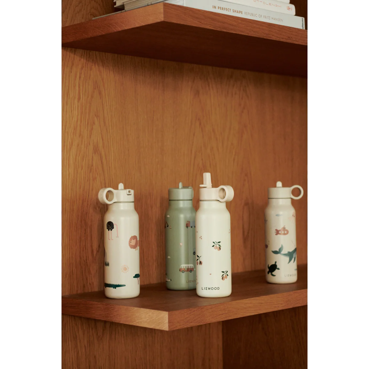 Liewood Falk Thermo Drinkfles -  350ml - Ø7xH20cm - Vehicles/Dove Blue mix