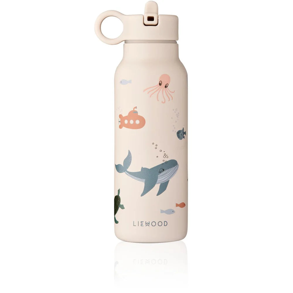 Liewood Falk Thermo Drinkfles -  350ml - Ø7xH20cm - Sea Creature/Sandy