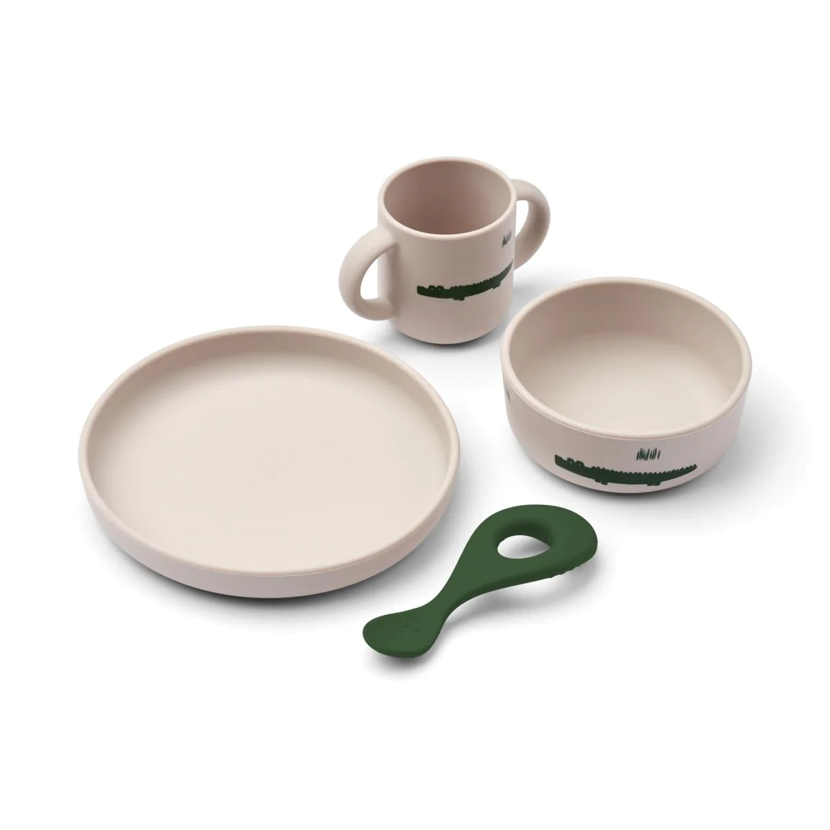 Liewood Silicone tableware set Vivi - 4 Pieces - Carlos sandy