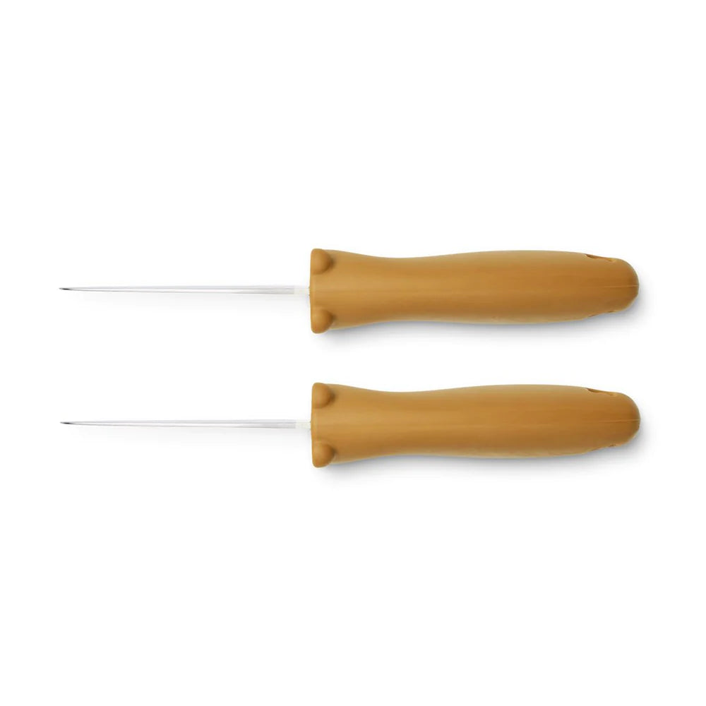 Liewood Perry Snijmessen set - 2 Stuks - Caramel goud