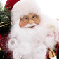 Fééric Lights and Christmas Velvet Standing Santa - H30cm - Christmas decoration - Red