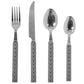 Atmosphera Cutlery set with holder - 24 pieces - Geo - Taupe