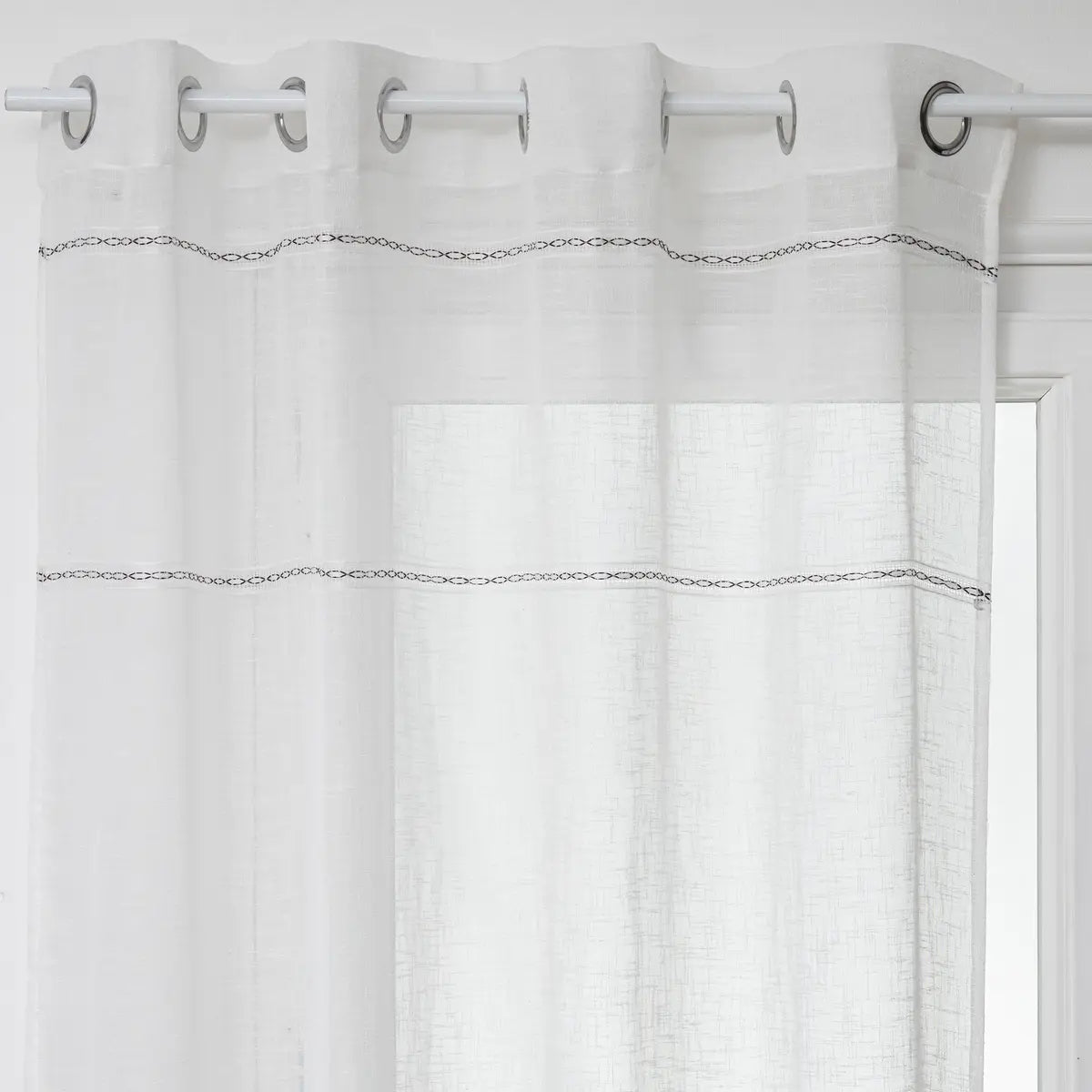 Atmosphera Indi Net Curtain 140x240cm - White