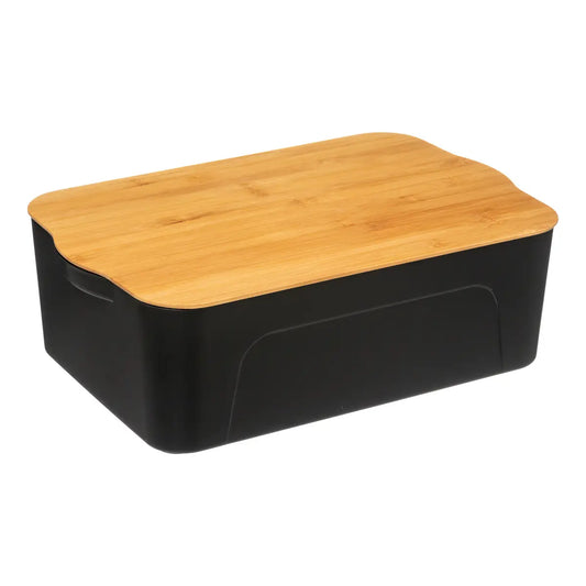 Atmosphera Box - Plastic and bamboo - Black - 13.5L