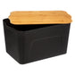 Atmosphera Box - Plastic and bamboo - Black - 24L