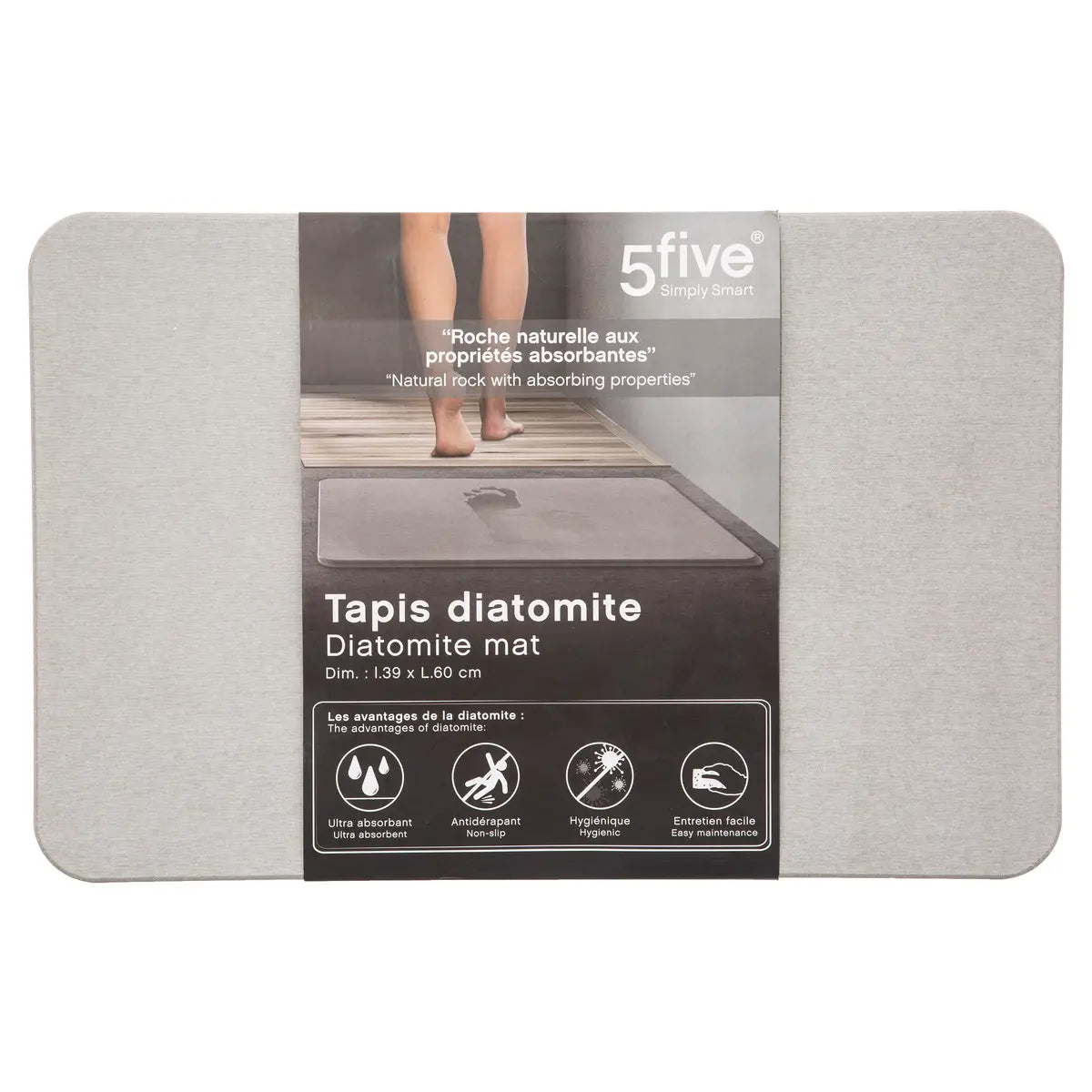 Atmosphera Bath Rug - Rug - 39x60cm - Gray