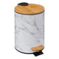 Atmosphera Waste bin 3L - Soft close - Marble effect white