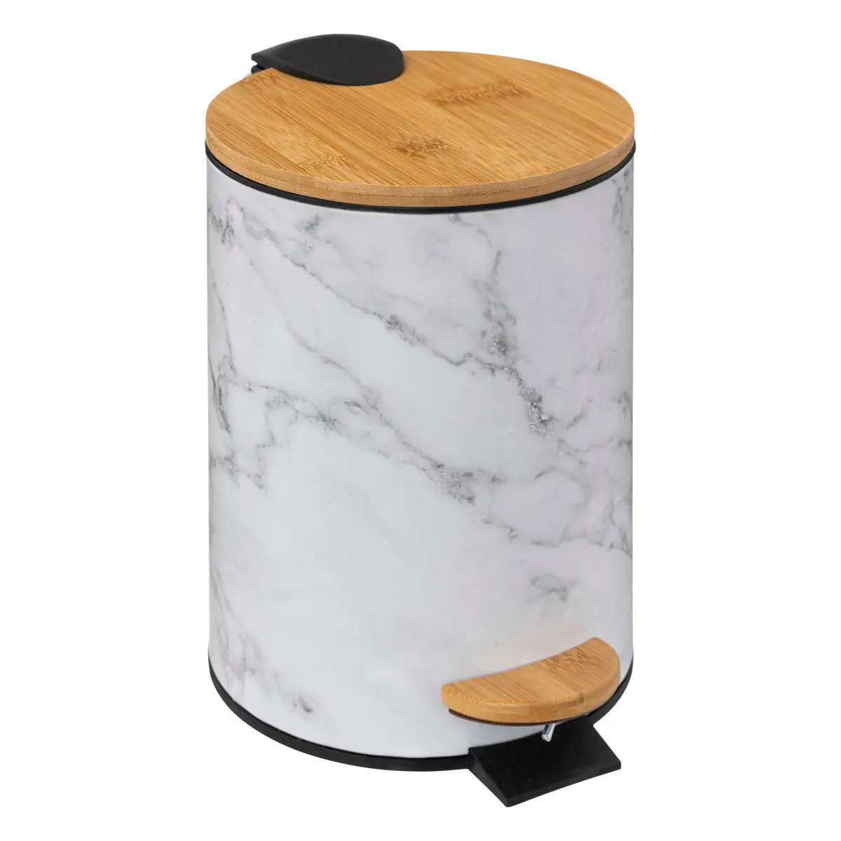 Atmosphera Waste bin 3L - Soft close - Marble effect white